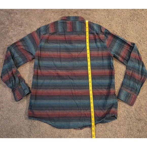 Men's L.L. Bean Signature Slim Fit Striped Flannel Button Up Shirt 300566 Medium - Picture 7 of 7